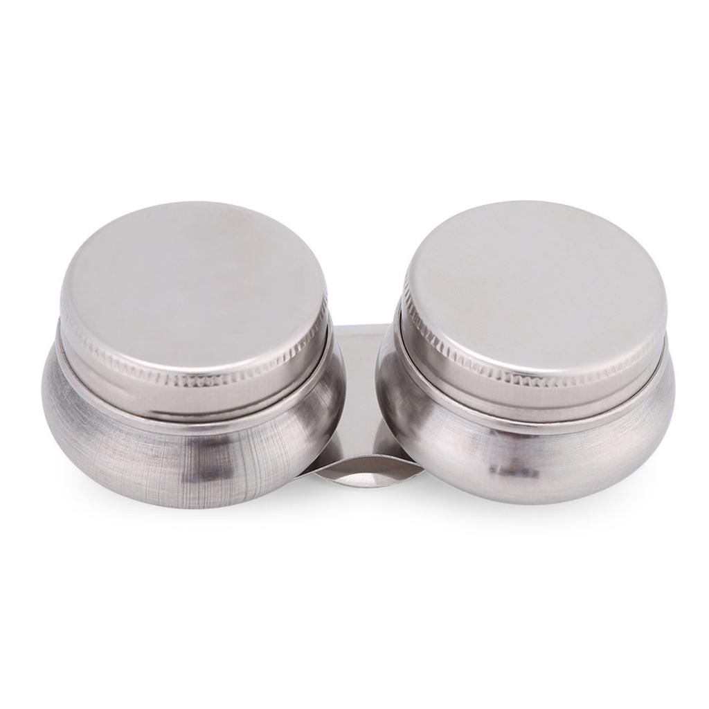 Stainless Steel Large Double Palette Cup Oil Paint Megilp Turpentine Solvent Container with Lid