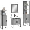 VidaXL Bathroom Cabinet Set 4 Pcs, Vanity Unit with Shelf and Mirror, Toilet Storage Cabinet, 3214357