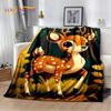 3D Dream Forest Christmas Elk Sika Deer Soft Plush Blanket,Flannel Blanket Throw Blanket for Living Room Bedroom Bed Sofa Cover