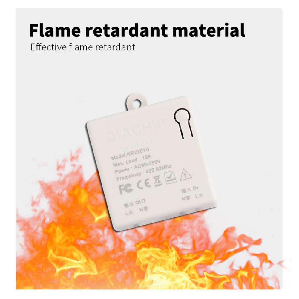 Беспроводной интеллектуальный выключатель света RF 433 МГц настенный выключатель панели с пультом дистанционного управления мини-реле приемник 220 В светодиодная лампа вентилятор