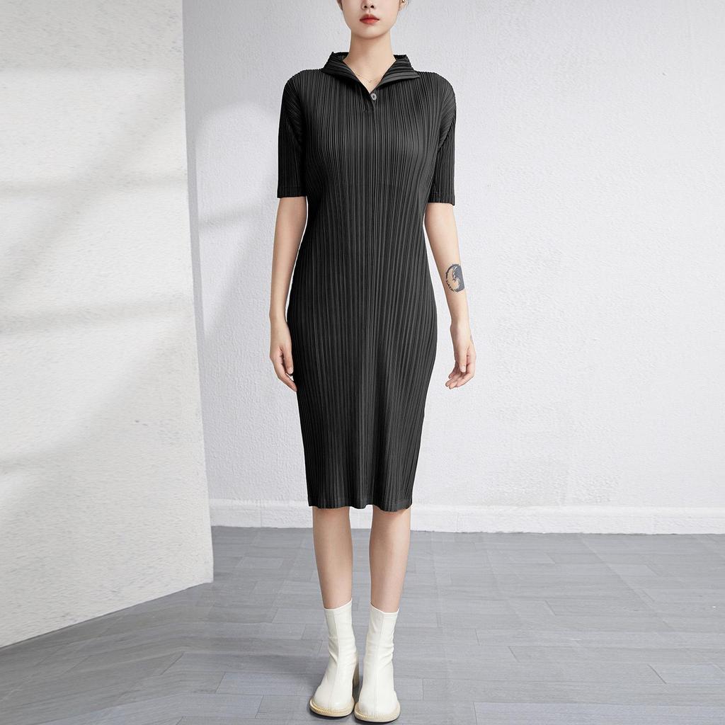 Женское облегающее платье в европейском стиле: Новый дизайн длинной юбки свободного кроя, прямого и плиссированного покроя