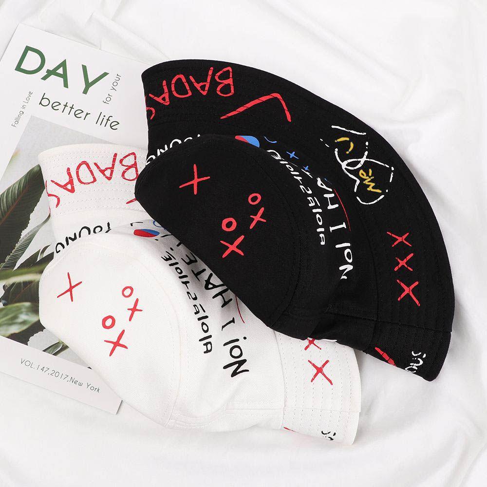 Fashion Outdoor Cotton Fisherman Hat Graffiti Hat Bucket Hat Hip Hop Cap