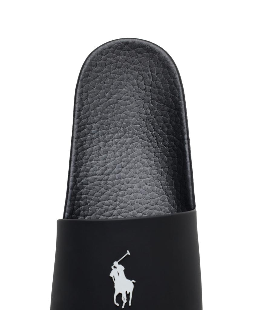 Шлепанцы Polo Ralph Lauren с фирменной лошадкой - Черные