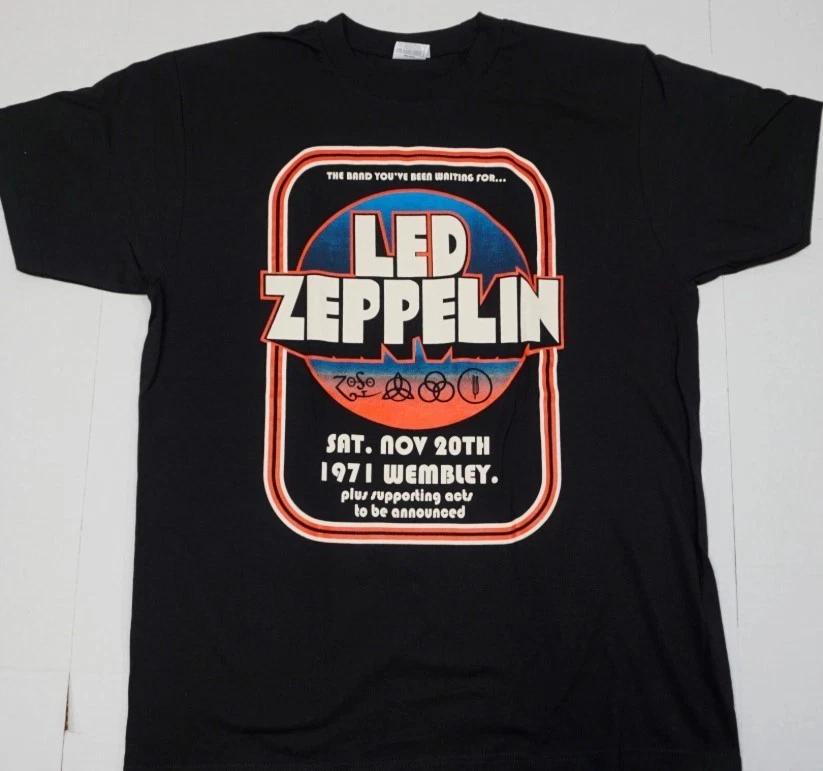 Футболка Led Zeppelin Классический Рок Plant Paige Bonham JPJ Тройник Мужская Черная Новая