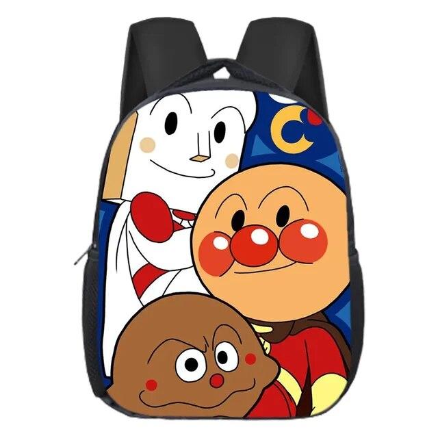 40 см модный школьный рюкзак Anpanman, студенческий рюкзак, индивидуальный мультфильм, полиэстеровая сумка на плечо