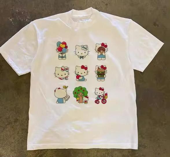 2026 Sanrio Hello Kitty Women s T Shirt Casual Shortsleeve Comfortable summer Womens Tshirt loose fit