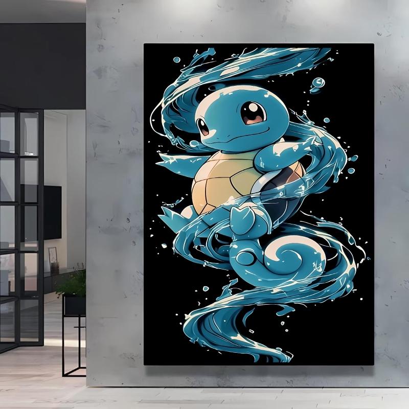Japanese Anime Canvas Paintings Pikachu Poster Cartoon Character Picture Bright and Clear Colors High Quality Home Decor