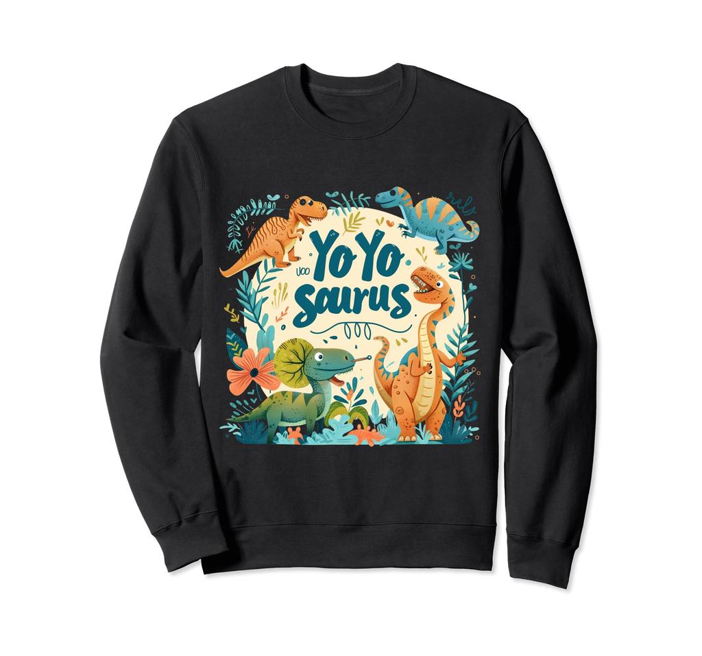 Yoyosaurus Funny Dinosaur Friends Sweatshirt