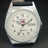 JAPAN VINTAGE REFURBISHED SEIKO 5 AUTOMATIC 6309A MENS WHITE WATCH a442609-1