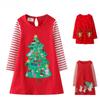 Рождественское трикотажное платье с длинными рукавами для девочек - европейский и американский стиль