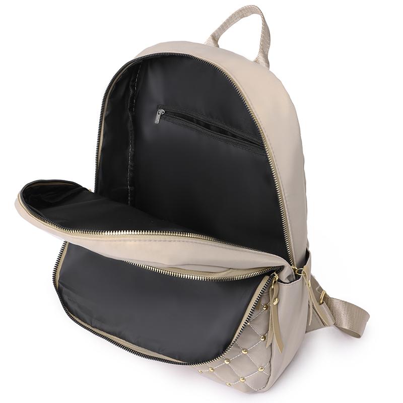 Модный рюкзак с заклепками и ромбовидной линией, женский рюкзак, повседневная дорожная сумка, дорожный рюкзак