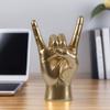 Rock Gesture Metal Gift Simple Resin Hand Ornament Home Bar Office Desktop Decorations