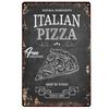 Рекламная вывеска для пиццы, ретро, жестяная табличка, винтажная металлическая картина, настенное украшение для пиццерии, ресторана, столовой