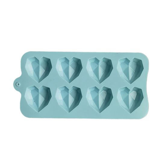 Fondant Mold Reusable Kitchen Supplies Easy To Clean Heart Shape Ice Cubes Biscuit Pastry Manual Baking Mould Convenient Decorative