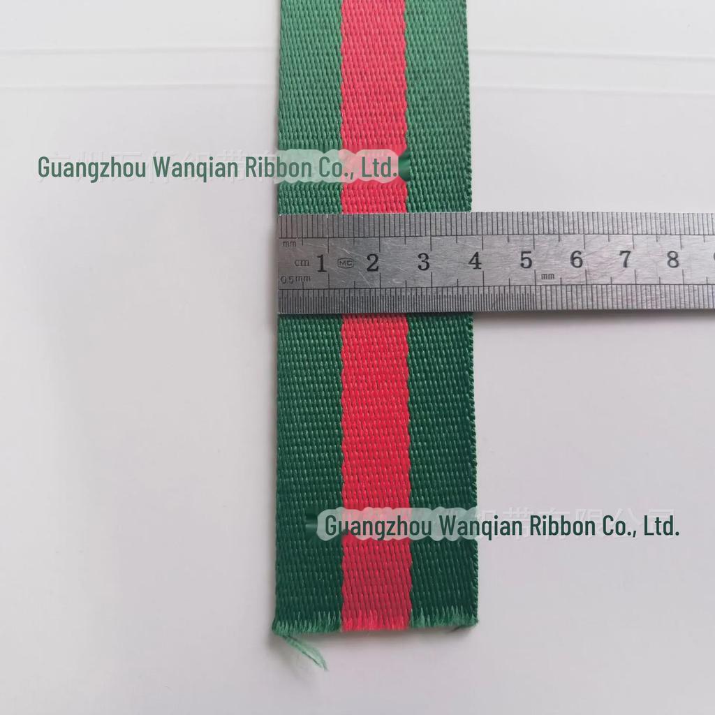 Ремень для женской сумки: Лента из полиэстеровой саржи зеленого и красного цвета 2 см/5 см с украшением в виде шляпы, толщина 1,2 мм