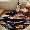 A-dele's pop music Round Rug for Livingroom,Bedroom, Palyroom, Chair Rug, Area rug, Circle Carpet, Large Size Fan Christmas gift