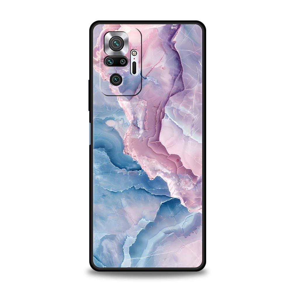 Мраморный чехол для телефона Xiaomi Redmi Note 14 13 5G 10 11 12 Pro Plus 4G 14C 13C 12C 10C Черный чехол