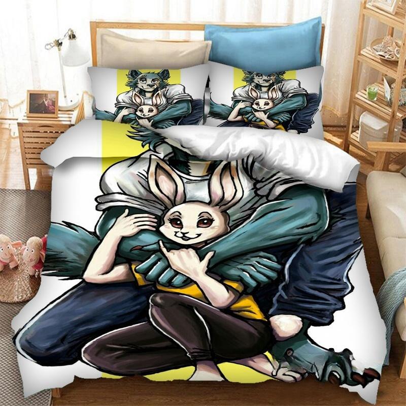 Аниме BEASTARS 3D Принт Постельное Белье Пододеяльники Наволочки 2/3 Предмета Одеяло Постельные Наборы Постельные Принадлежности Постельное Белье Домашний Текстиль