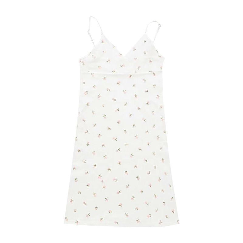 Y2k винтажное платье-майка с цветочным принтом и крестиком, женское тонкое платье без рукавов с v-образным вырезом, летние сексуальные милые вечерние черные мини-платья с открытой спиной, женская ткань