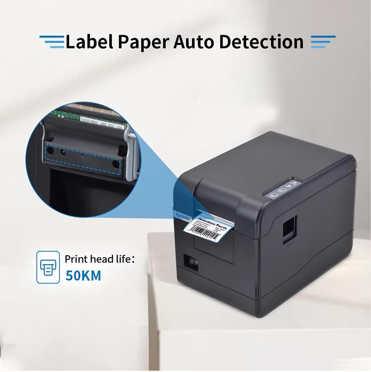 USB-термопринтер штрих-кодов Xprinter XP-233B для самоклеящихся этикеток, ширина 20-58 мм