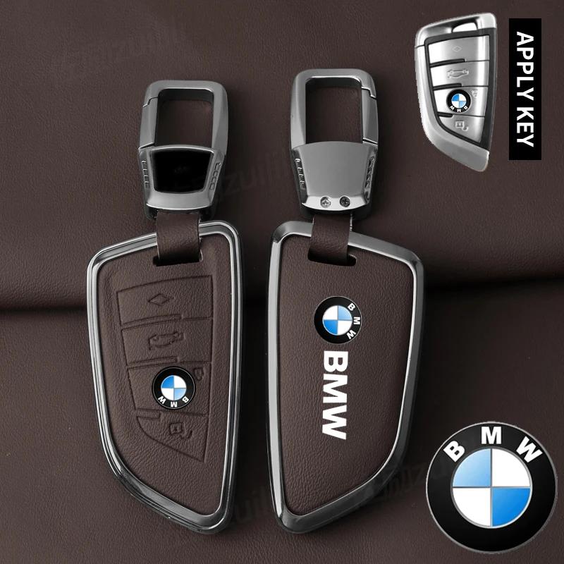 PLXJ3 Car Sticker Hot 2025 For BMW 1 3 5 7 Series X1 X3 X4 X5 F10 F15 F16 F20 F30 F18 F25 M3 M4 E34 Key Case Cover Alloy Shell Holder