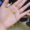 Real Gold Color Retention Ruyi Abacus Necklace: 2024 Chinese Style Clavicle Chain for Wealth and Luck
