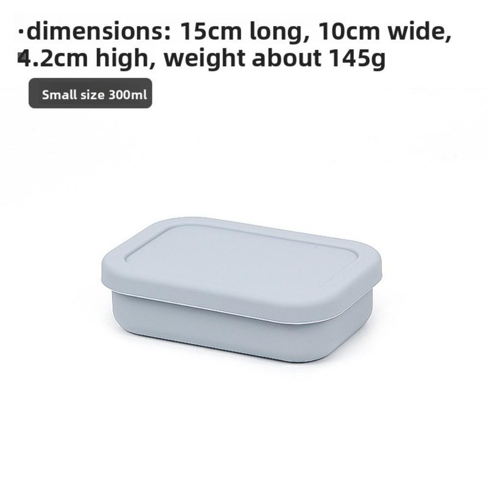 with Lid Silicone Lunch Box Food Grade Storage Box Rectangle Food Storage Container  Picnic