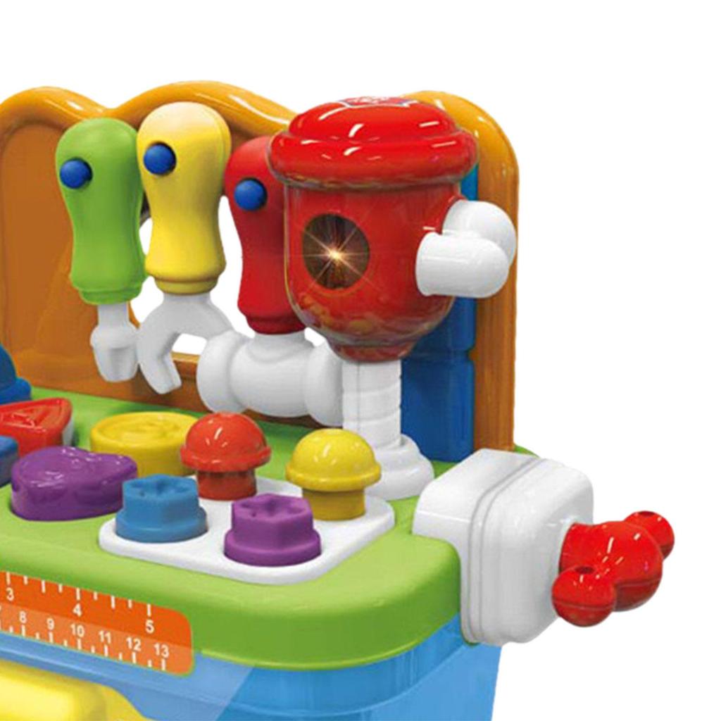 Interactive Tool Bench Toy with Lights and Sounds Kids Workbench Toy for Girls Baby 1 2 3 4 Years Old Kids Birthday Gift