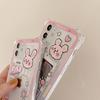 Zhitai Cartoon Rabbit iPhone 16 & 15 Pro Card Holder Case for Apple 14 XS