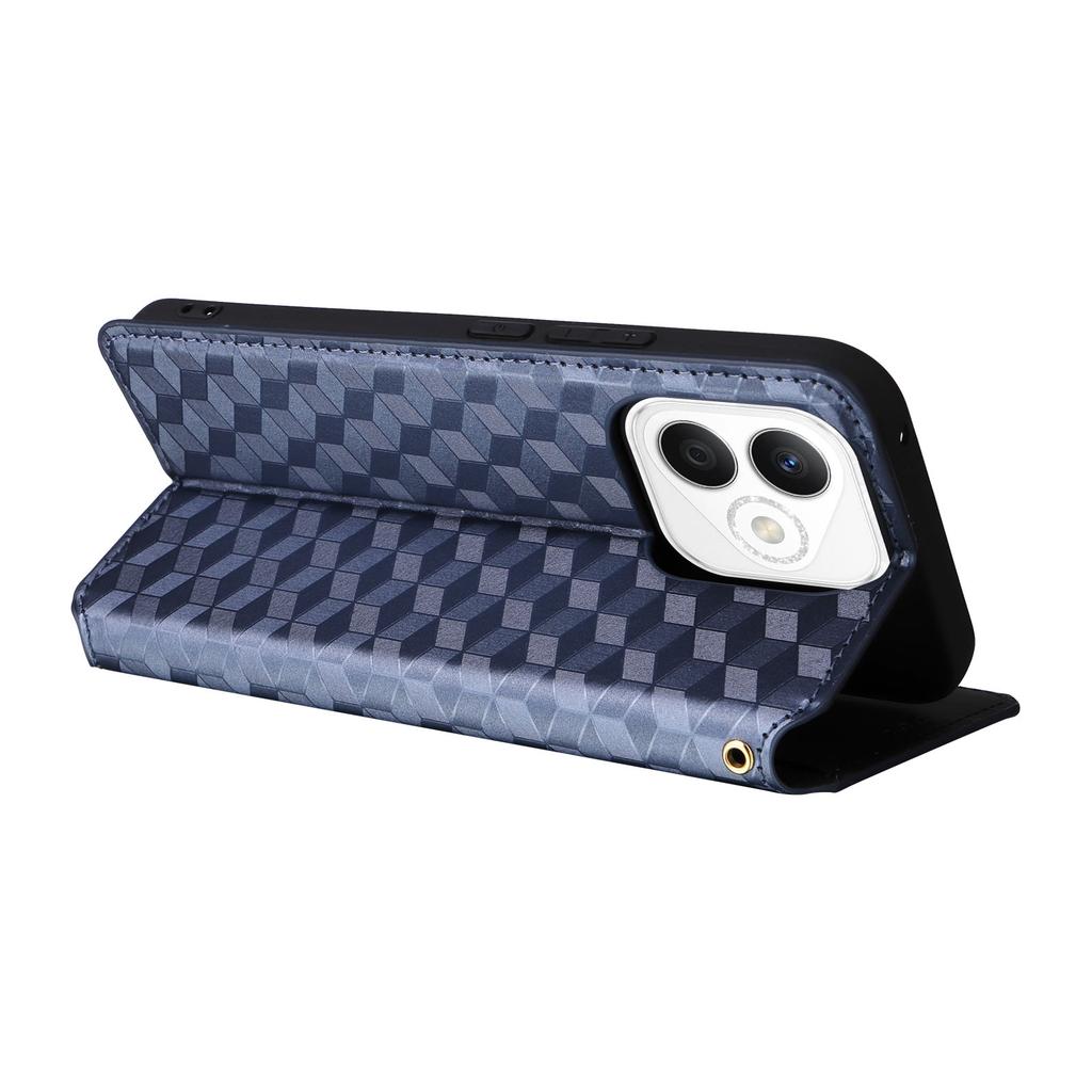 For Honor X60i 5G/Play 9T Pro 5G Wallet Case Rhombus Imprinted Leather Phone Cover