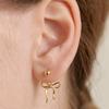 TATIANA (925 Silver) French Ribbon Tie Ear Jacket Earrings EC3083