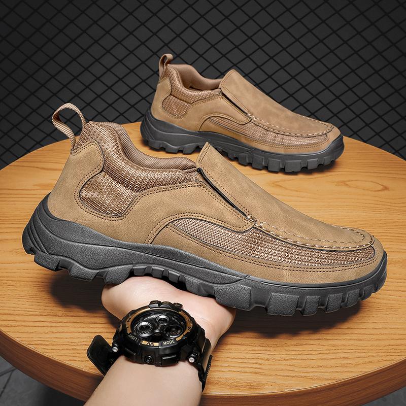 Fashion Genuine Leather Men Shoes Slip On Fashion Luxury Brand Casual Formal Loafers Outdoor Moccasins Italian Black Male Driving Shoes