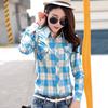 FEKEHA женские топы, Новое весеннее поступление 2024, клетчатая рубашка, женские повседневные блузки из 100% хлопка с длинными рукавами