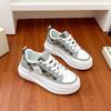 New Women's Shoes Platform Spring Casual Sports Shoes Breathable Lace-up Women's Board Shoes