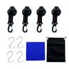 4/6Pcs Suction Cup Hooks with 360° Rotating Buckle Awning Suction Cups Tie Down Suction Cup for Camping Tarp Accessory