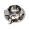 Rustproof Stainless Steel Coffee Cup Double Walled Latte Cappuccino Cup Double Walled Cup  Cafe