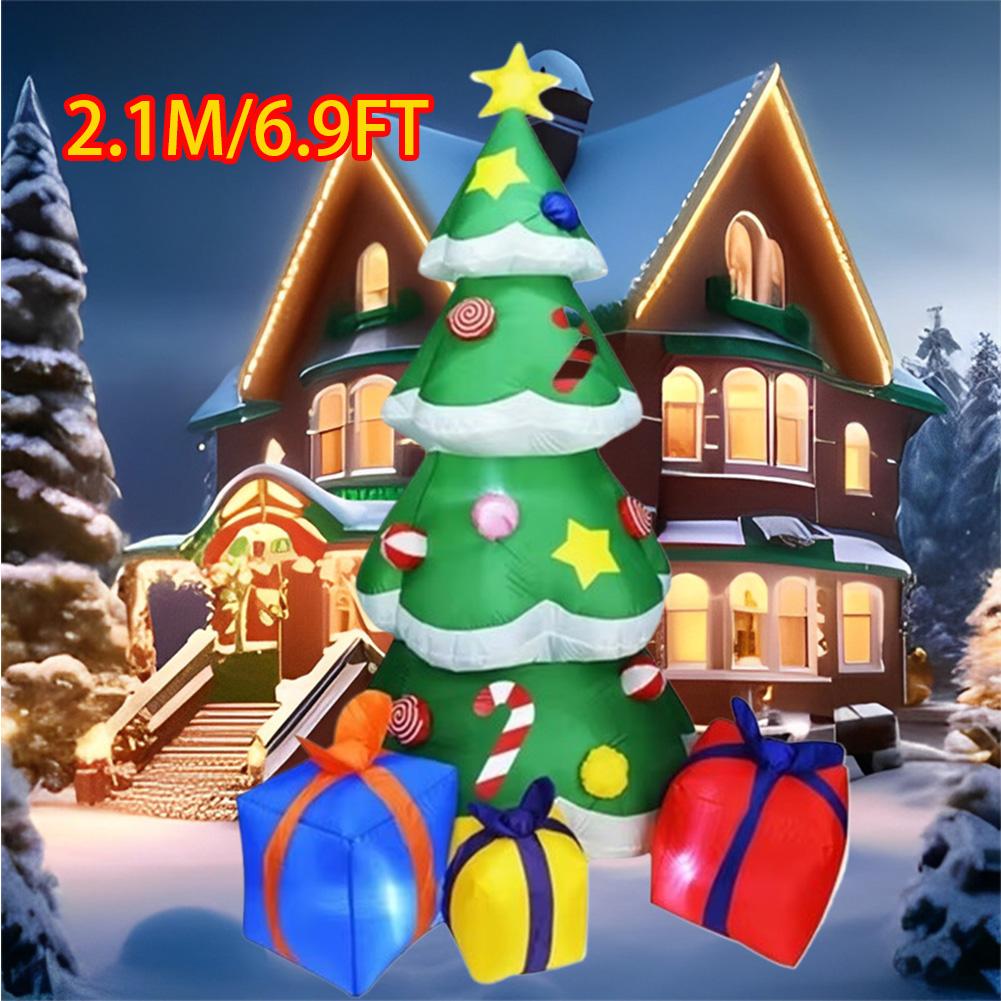 Christmas Decorations Inflatable Model Built-in LED Lights Inflated Toys Ornament Xmas Party New Year Garden Yard Outdoor Decor