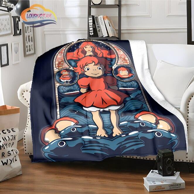 Ponyo on the Cliff, милое мультяшное одеяло Миядзаки Хаяо, одеяло из анимационной серии, одеяло «Четыре сезона» для детей и взрослых