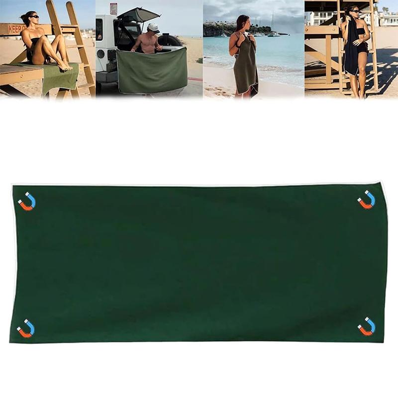 Уличное магнитное банное полотенце, быстросохнущее, устойчивое к песку, пляжное полотенце с магнитной застежкой для путешествий, плавания, бассейна, йоги, походов