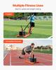 Weight Sled, Steel Power Sled, Fitness Strength Training Sleds for Athletic Exercise Speed Improvement, Workout Fitness Equipment with Handle,