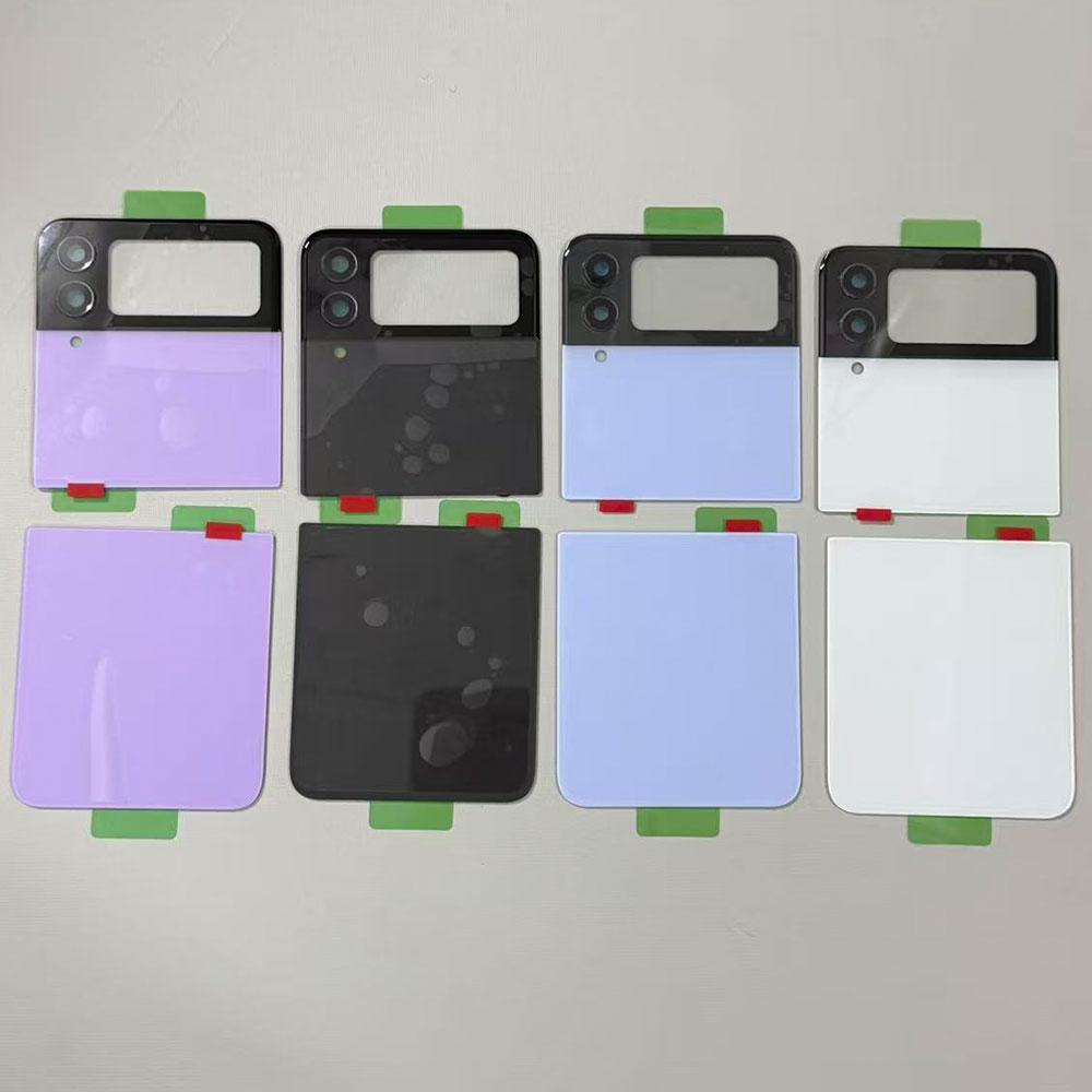New Housing For Samsung Galaxy Z Flip 4 Flip4 F721U F721N Back Battery Cover Rear Door Repair parts Back Glass with Lens