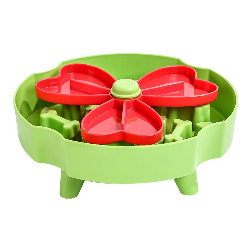 Anti Choking Dog Slow Food Bowl Interactive Durable Cat Bowl Puzzle Toy Rotating Anti Slip Pet Feeding Toy Pet Food Dispenser