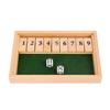 2Pcs Shut The Box Board Game with 4 Dice 2 Players Kids Adults