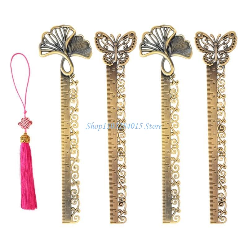 R6FF Bookmarks Ruler Delicate Design, Elegant Measuring Ruler Reading Bookmarks