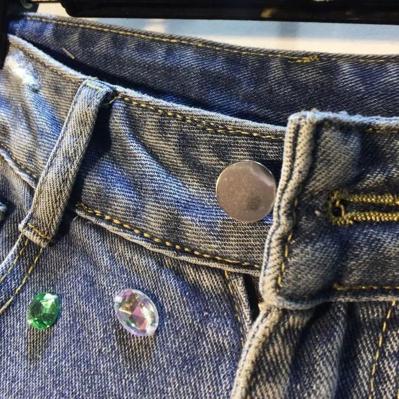 Женские летние тонкие прямые брюки Five-minute с высокой талией и рваными дырками