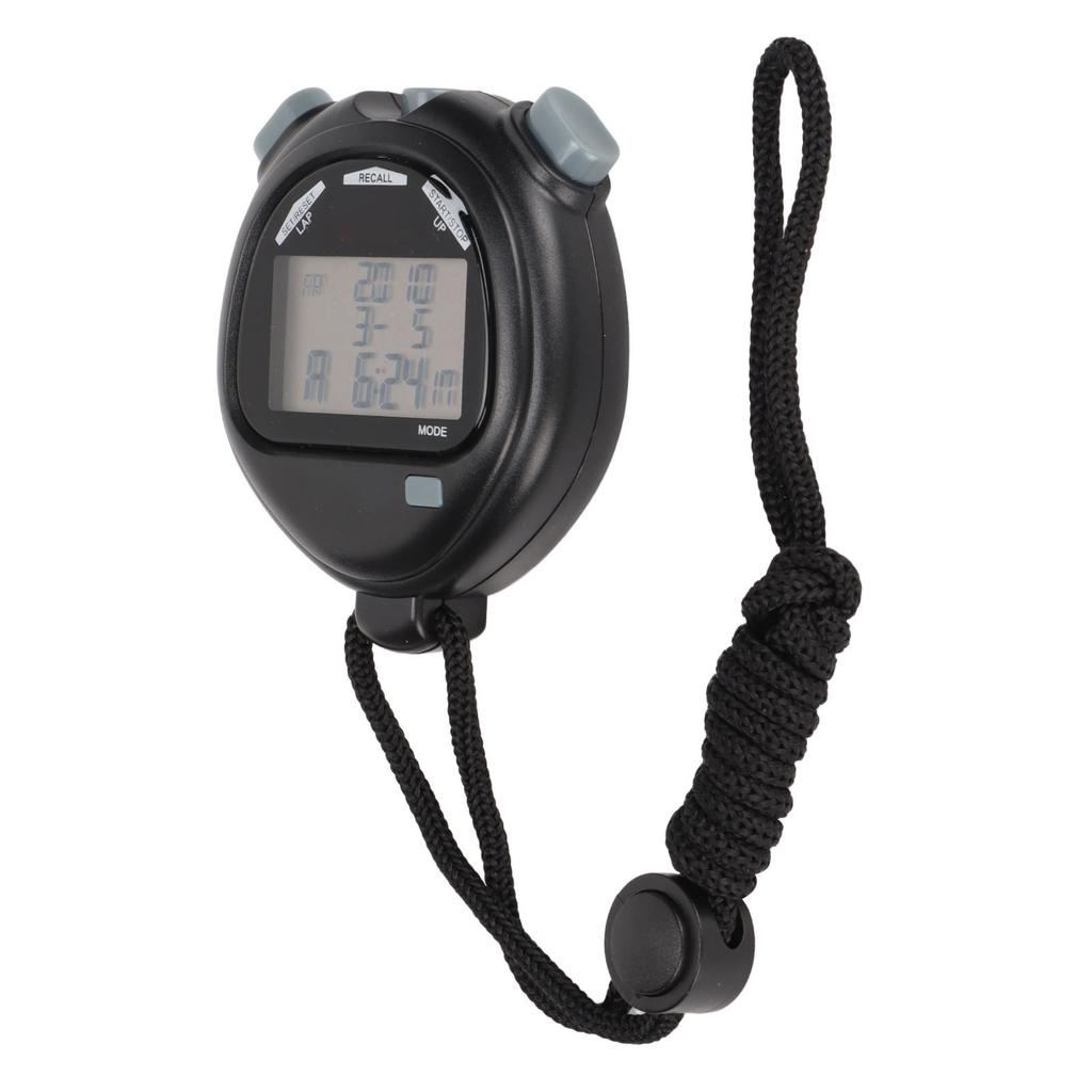 Digital Stopwatch Timer Multifunction 3 Line Display 100 Turn Memory Countdown 12 24 Hour System Sports Stopwatch