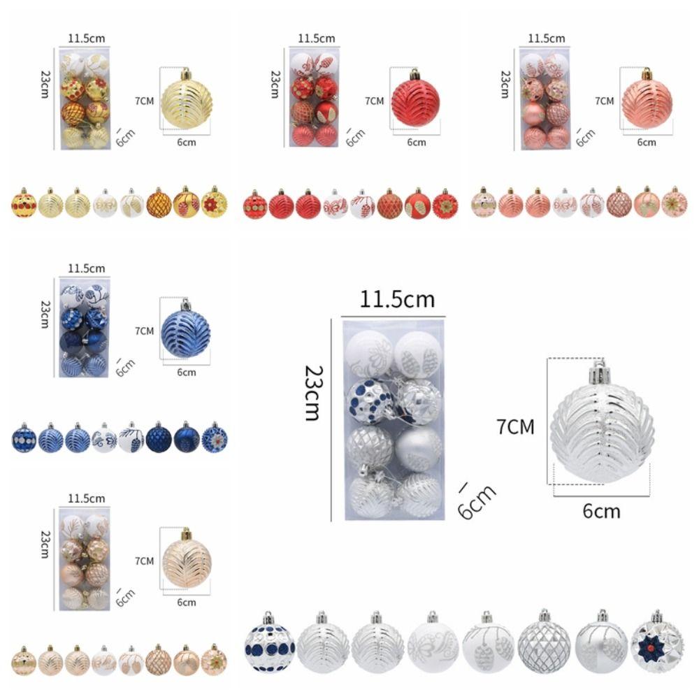 8 шт. поделки 6 см Рождественский шар нежный креативный кулон на рождественскую елку окрашенный водонепроницаемый подвесной орнамент Новый год