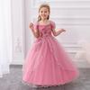 European and American Kids' One-Shoulder Princess Evening Dress for Flower Girls & Piano Performances