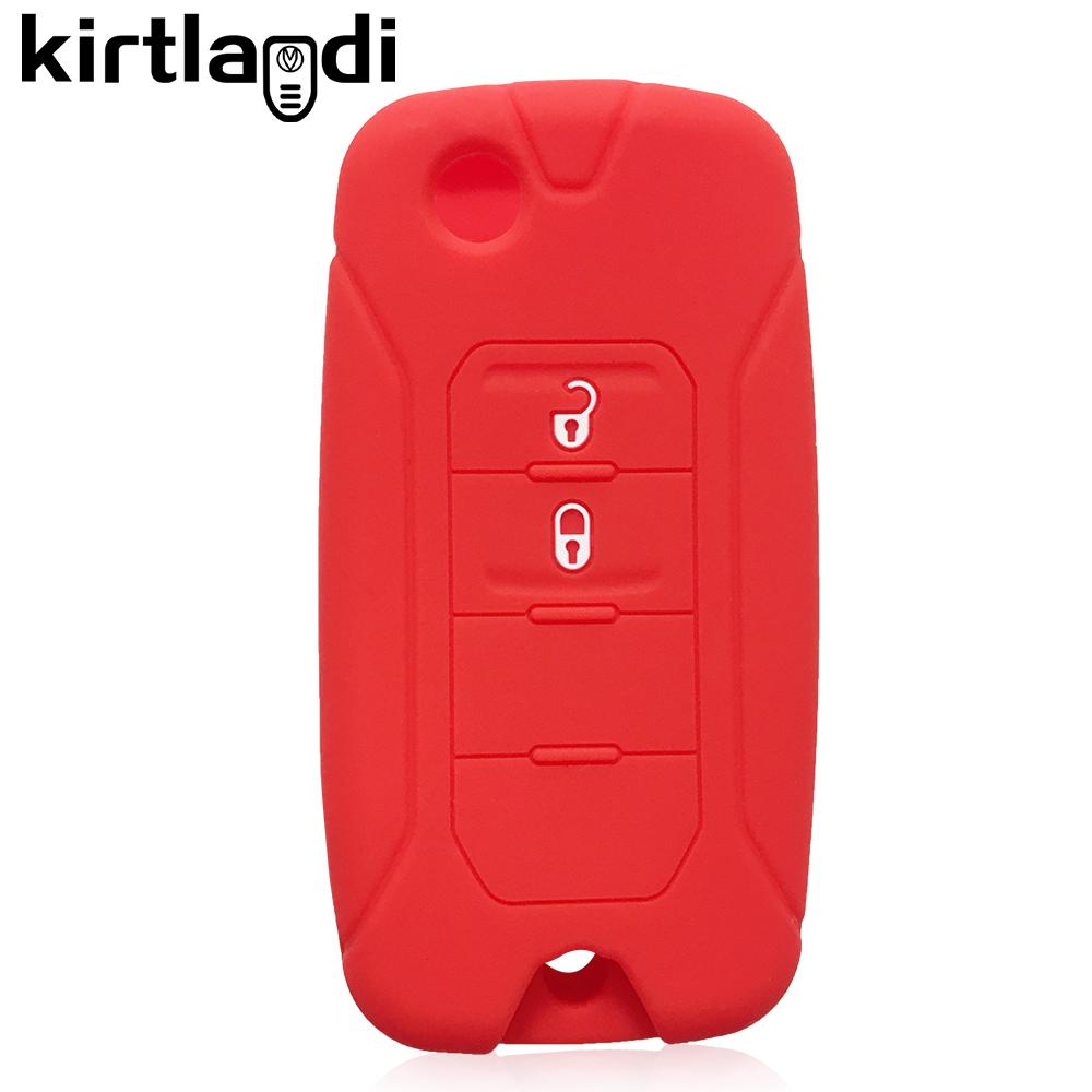 Держатель для ключей Силиконовый чехол для ключей для Jeep Renegade Compass 2016 2019 2020 2021 2/3/4 кнопки Пульт Защита Складной