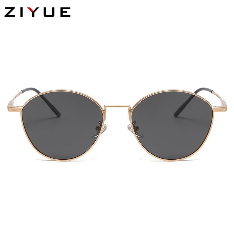 Retro small round frame new high-end fashion polarized sunglasses sun protection ultraviolet sunglasses women